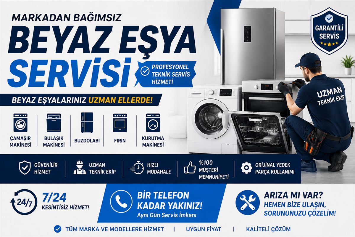 İzmir Beyaz Eşya Servisi: teknik servis, çamaşır buzdolabı bulaşık